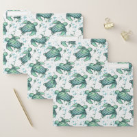 watercolor sea turtle green blue pattern animal