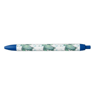 watercolor sea turtle green blue pattern animal pen