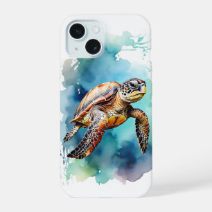 Watercolor Sea Turtle iPhone 15 Case