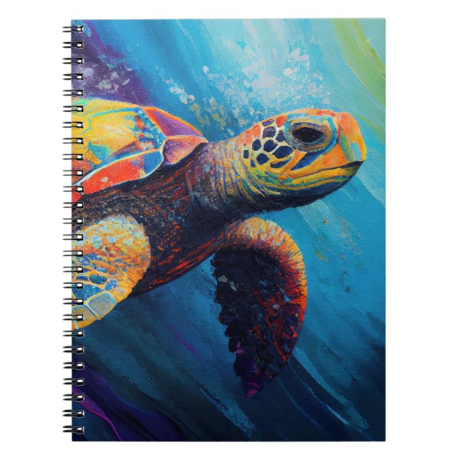 Watercolor Sea Turtle Notebook (Front)