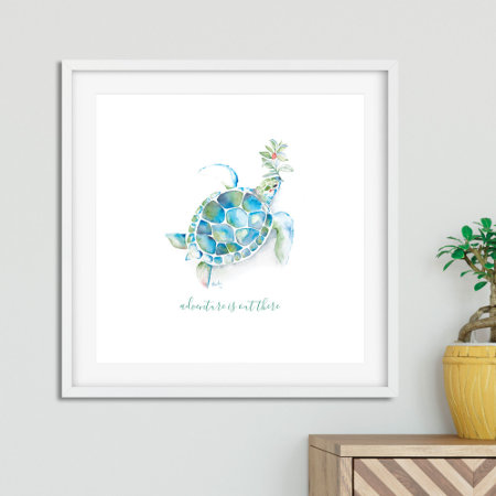 Watercolor Sea Turtle Nursery Wall Art