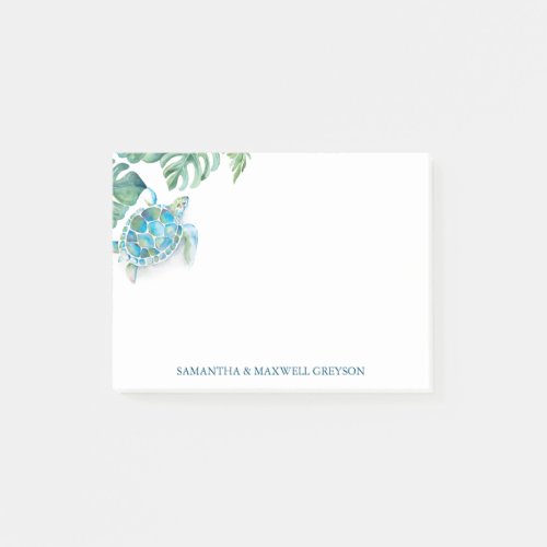 Watercolor Sea Turtle Tropical  Post_it Notes