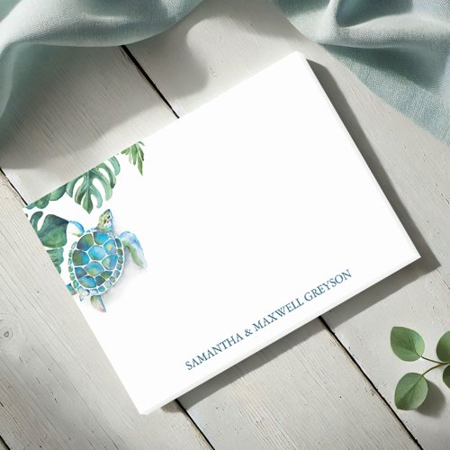 Watercolor Sea Turtle Tropical  Post_it Notes