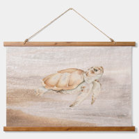 Watercolor Sea Turtle Wildlife Nature Art
