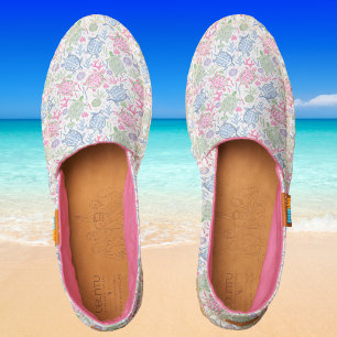 Watercolor Sea Turtles / Coastal Preppy Summer Espadrilles