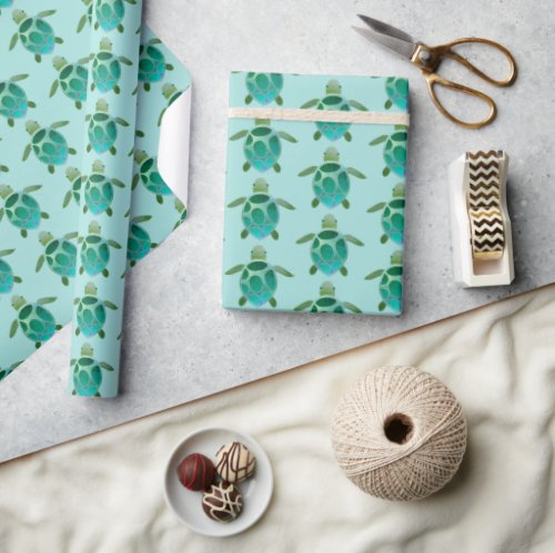 Watercolor Sea Turtles Wrapping Paper