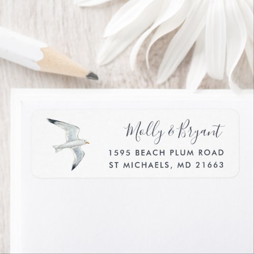 Watercolor Seagull Return Address Label