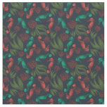 Watercolor Seahorse Blue Nautical Pattern Fabric
