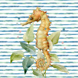 Watercolor SEAHORSE -Coastal, Beach Nautical   Ceramic Tile<br><div class="desc">Love Beach House decor? This adorable seahorse is stylish and chic. Find home products that match or mix with the same style but different sealife.</div>
