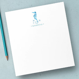 Watercolor Seahorse Personalized Stationery Notepad