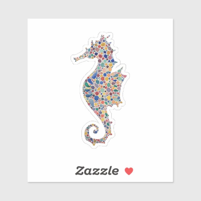 Watercolor Seahorse Sticker (Sheet)