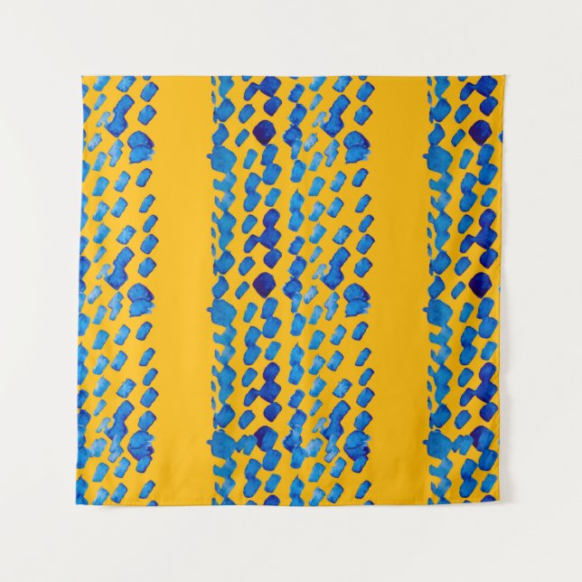 Watercolor seamless pattern with abstract spots an tapestry (Front)