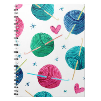 Watercolor seamless pattern with colorful balls of notebook