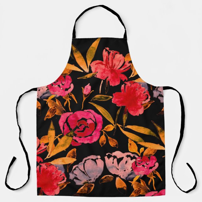 Watercolor seamless pattern with simple hand drawn apron (Front)