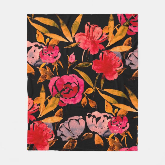 Watercolor seamless pattern with simple hand drawn fleece blanket (Front)