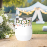Watercolor Seamless Wild Floral Wedding Thermal Wine Tumbler