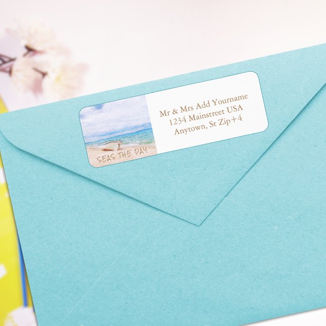 Watercolor Seas The Day Beached Fishing Boat Label (Creator Uploaded)