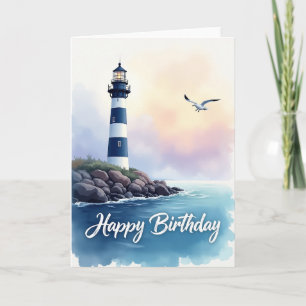 Watercolor Seascape Birthday Card
