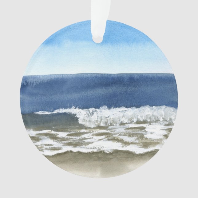 Watercolor Seascape Ornament (Front)
