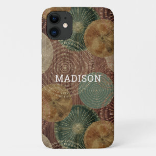 Watercolor Seashell Nautical Wooden Personalized iPhone 11 Case