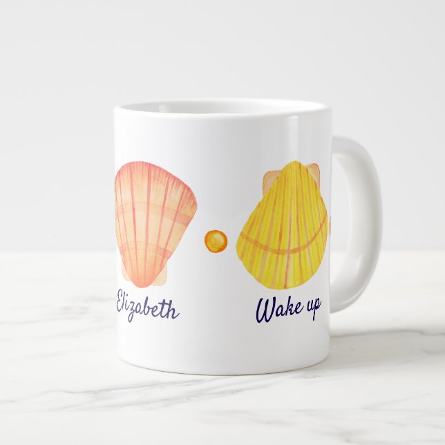 Watercolor Seashell Specialty Mug (Front Right)