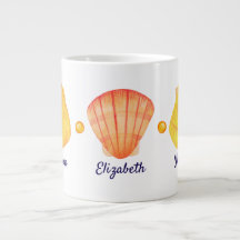 Watercolor Seashell Specialty Mug
