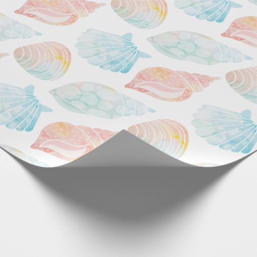 Watercolor Seashell Wrapping Paper