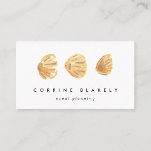 Watercolor Seashells Business Card