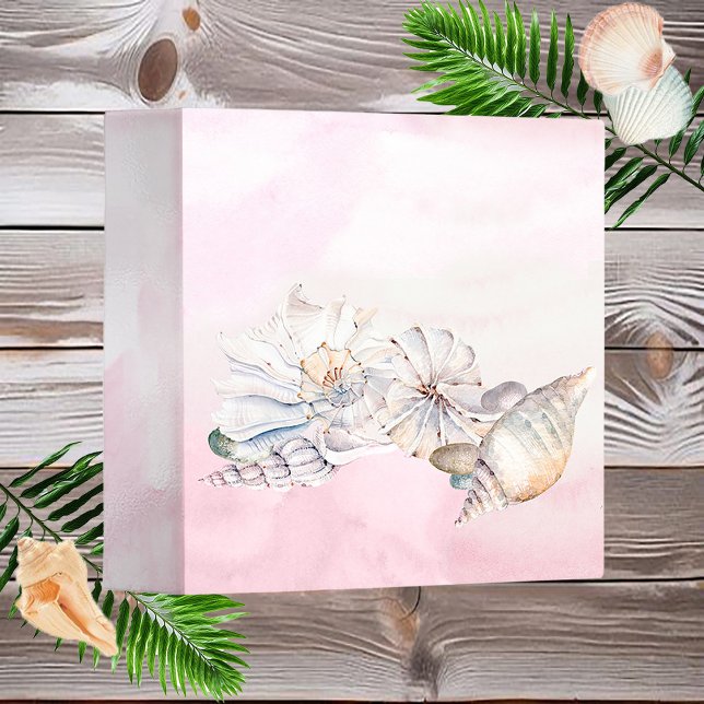 Watercolor Seashells Scrapbook Album 3 Ring Binder (Creator Uploaded)