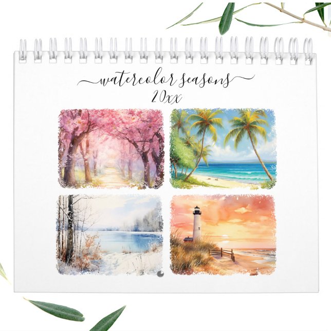 Watercolor Seasonal Wall Calendar Pastel Pages (Watercolor Seasonal Wall Calendar Pastel Pages)