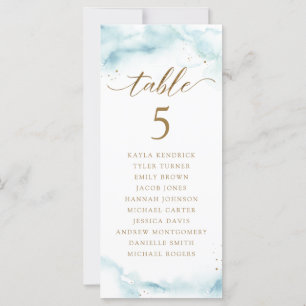 Watercolor Seating Plan Cards with Guest Names