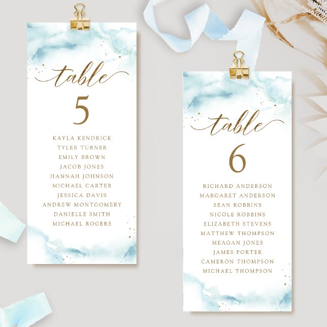 Watercolor Seating Plan Cards with Guest Names (Creator Uploaded)