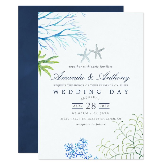 Beach Theme Wedding Invitations Destination Wedding Details