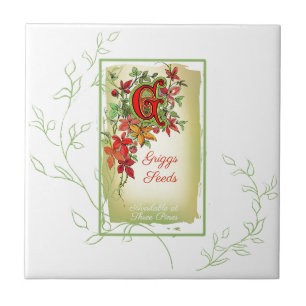 Watercolor Seed Packet Ceramic Tiles
