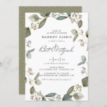 Watercolor Seeded Eucalyptus Wreath Bat Mitzvah Invitation<br><div class="desc">Invite family and friends with this greenery Bat Mitzvah invitation. It features watercolor illustrations of seeded eucalyptus wreath with rustic dots pattern. This eucalyptus invitaiton is perfect for fall and autumn Bat Mitzvahs. Personalize by adding name, date, time, venue and other event details. You can further personalize the back of...</div>