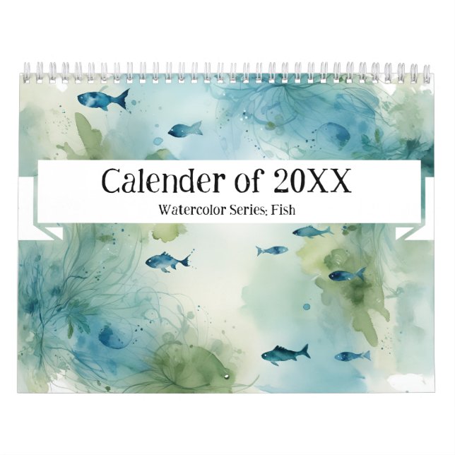 Watercolor Series: Fish Aura Calendar (Cover)