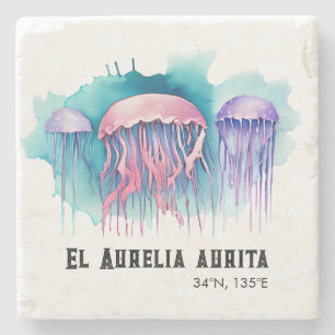 Watercolor Series: Jellyfish Stone Coaster