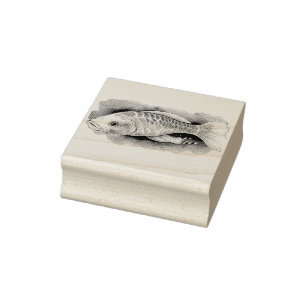 Watercolor Series: Koi Fish Rubber Stamp