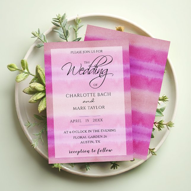 Watercolor Shades of Pink Invitation (Creator Uploaded)