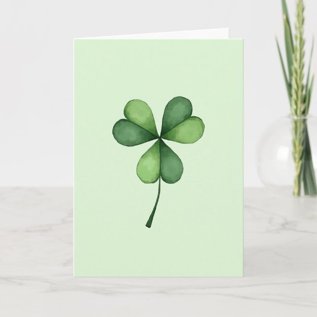 Watercolor Shamrock Art Card (Front)
