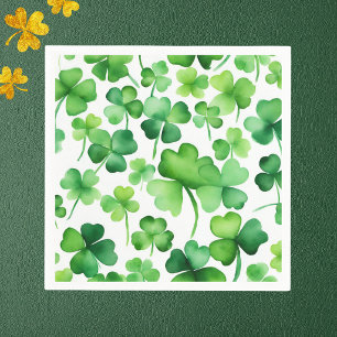 Watercolor Shamrock  Napkins