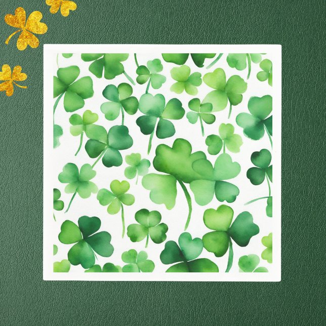 Watercolor Shamrock  Napkins (Creator Uploaded)