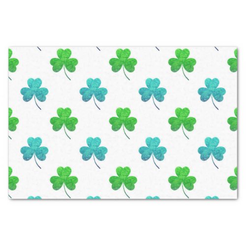 Watercolor Shamrock Pattern Tissue Paper