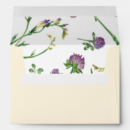 Watercolor  Shamrocks St Patricks Day Envelope