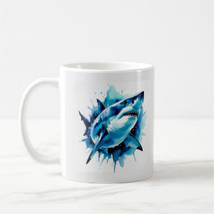 Watercolor Shark Mug – Ocean Art