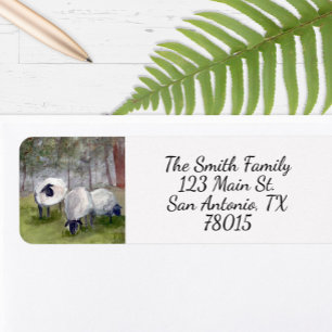 Watercolor Sheep Return Address Label
