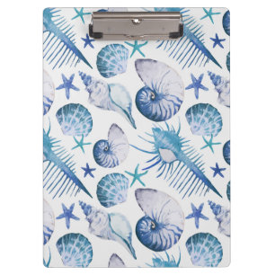 Watercolor Shells Clipboard
