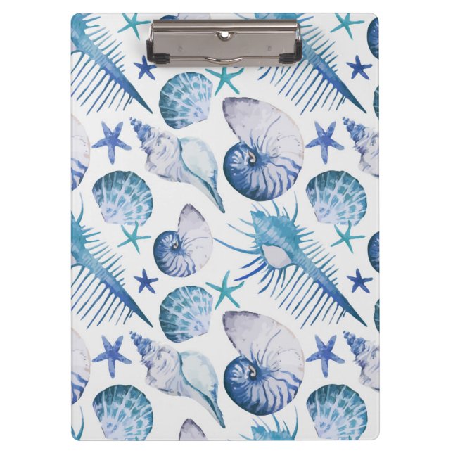 Watercolor Shells Clipboard (Front)