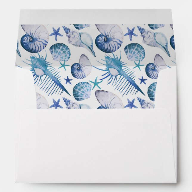 Watercolor Shells Envelope (Back (Bottom))
