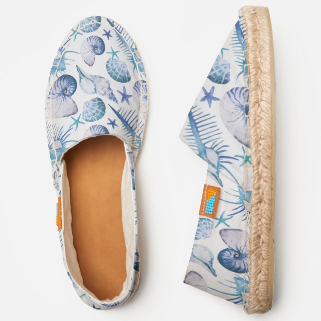 Watercolor Shells Espadrilles (Side)